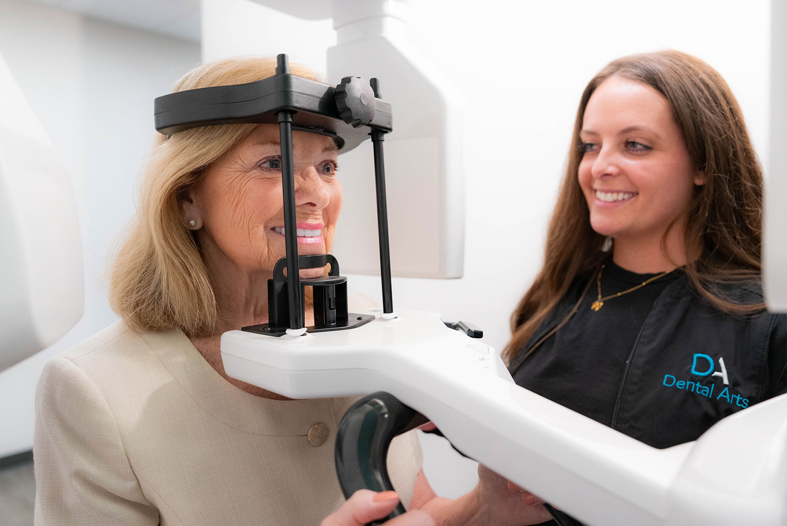 patient undergoing cbct scan for their dental procedure
