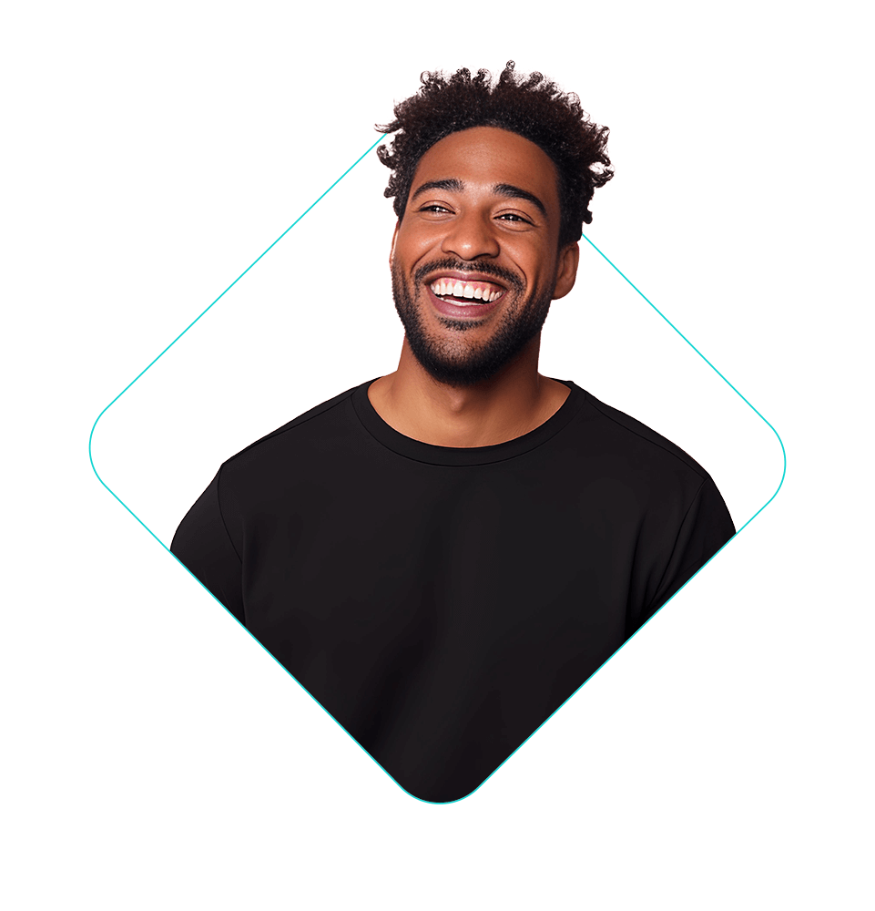 close up of person smiling brightly