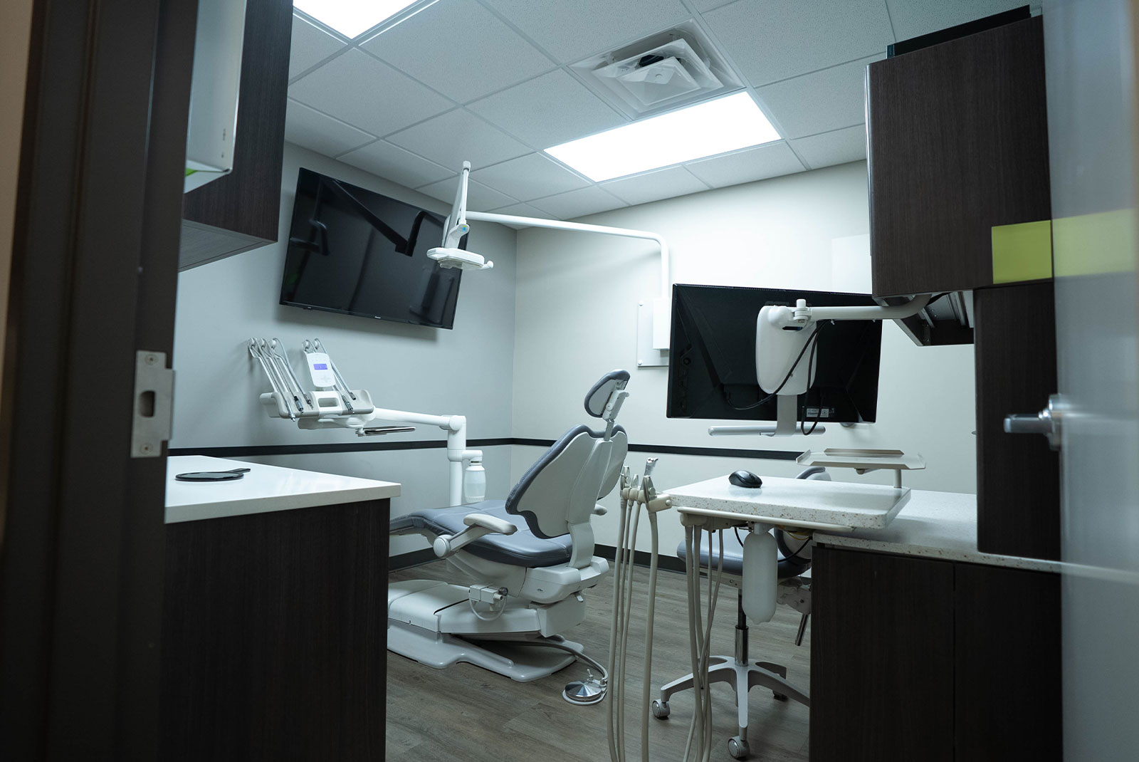 close up of dental procedure chair within the dental center