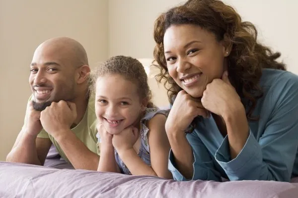 happy family smiling