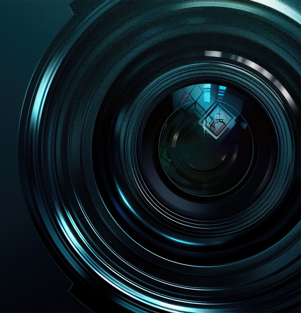 close up of camera lens